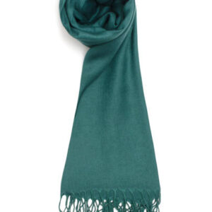Women's aquamarine scarf isolated on white