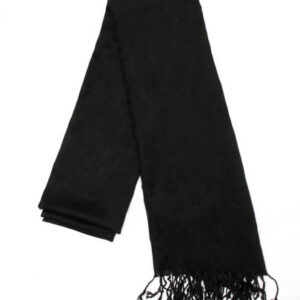 Women's black scarf isolated on white