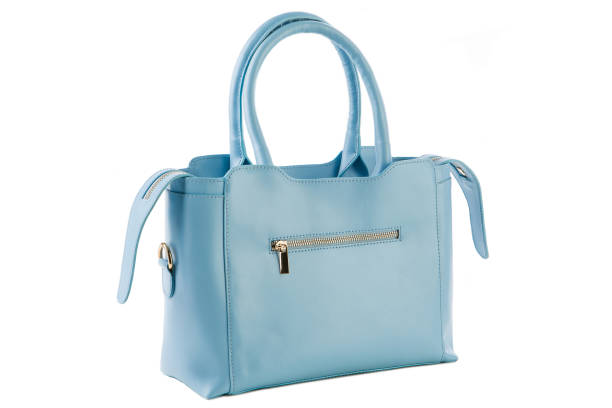 Blue female bag on a white background isolated