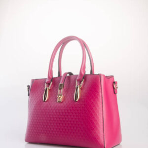 Bag or red colour woman bag on background