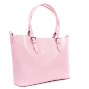 Elegant ladies expensive leather bag close up.