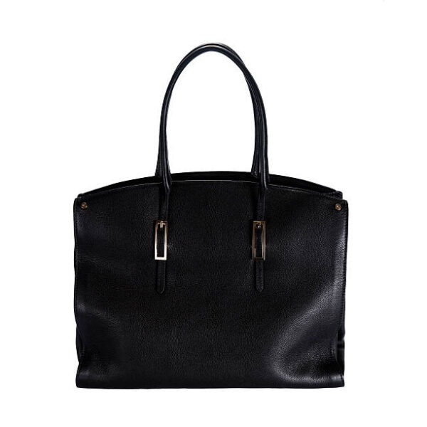 Woman's handbag black color, isolated over white